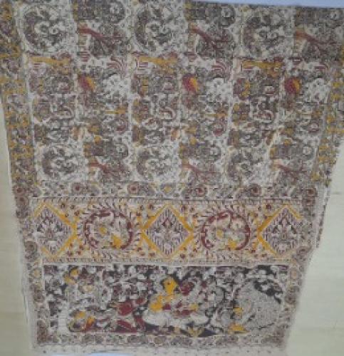 KALAMKARI PRINTED COTTON SAREE